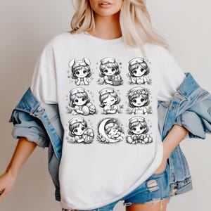 Comfort Colors Retro 90s Nurse Easter Chibi Art T-Shirt, Vintage Tattoo RN Healthcare Hero