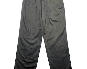 Vintage 90er Jahre Docker Bundfaltenhose | Graue Baumwolle, klassische Passform, W29 L32