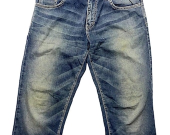 Calvin Klein Waxed Denim Capri Jorts | Dunkle Wäsche, W28