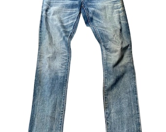 Vintage Levi's San Francisco Skinny Jeans, Verblasster Blauer Denim, Extra Lange Slim Fit