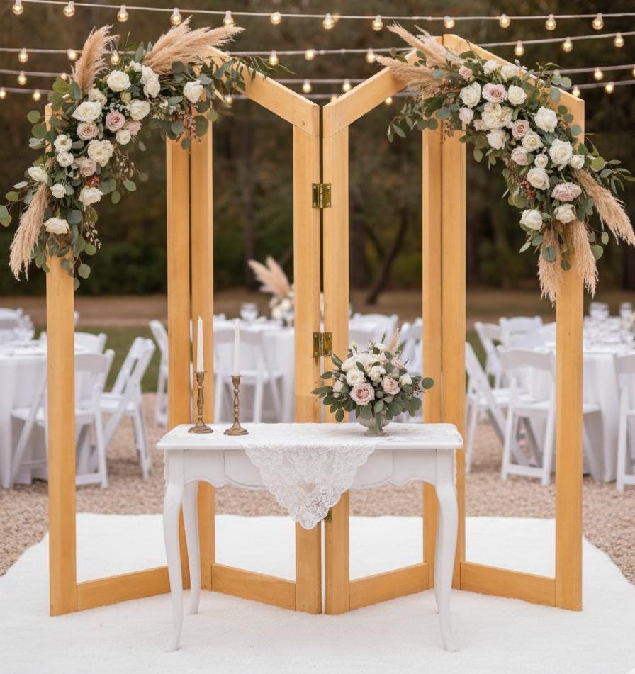 DIY Hinged Arch Backdrop Plans | Foldable Wood Screen (PDF Download) - Etsy