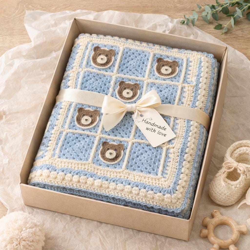 24 Teddy Bear Blanket Crochet Patterns for Cozy Baby Gifts, Loveys, and Keepsake Afghans 8 Crochet Teddy Bear Baby Blanket Pattern Easy