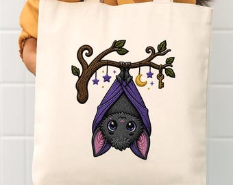 Fladdermusbroderidesign, broderimönster för hängande grenar, Halloween-tjus