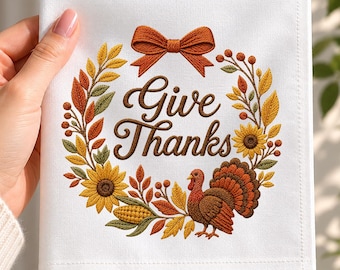 Maskinbroderidesign för kalkonkrans, solros och majs, Thanksgiving PES DST-nedladdning