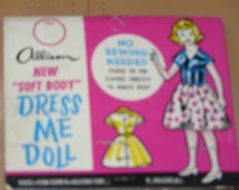 RARE Find Vintage 1940s Plastic Dress Me Doll in ORIGINAL Package