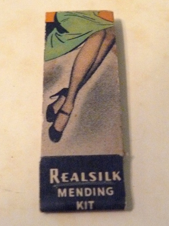 Rare Antique Silk Thread STOCKINGS Repair Kit
