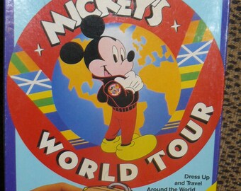 Vintage MICKEY'S WORLD Tour  Colorforms Toy Mint In Box Disney Mickey Mouse