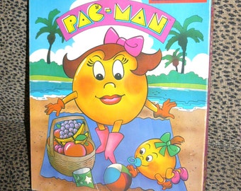 Vintage PAC MAN  Puzzle Genuine Wood Pac Lady Complete In Original Box 1982