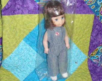 Vintage 1980s Vinyl Doll JEANS GIRL Mint in Package Blue Box Toy