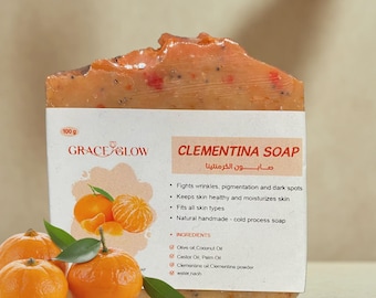 Clementina Handmade Soap (100 g) | Natural Cold Process Soap | Refreshing Citrus Care