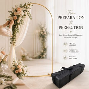 Backdrop Stand Kit with Carry Bag, Photo Background Frame, Adjustable Banner Stand for Parties, Weddings, Events, Photography Booth