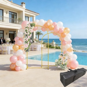 Kit de soporte para fondo con bolsa de transporte, marco para fondo fotográfico, soporte ajustable para pancartas para fiestas, bodas, eventos y cabinas fotográficas.