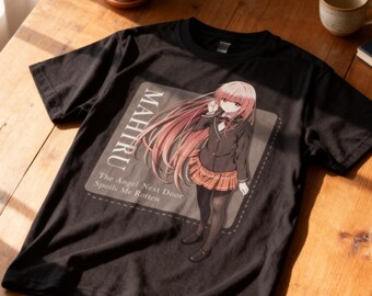 Mahiru Shiina Shirt Der Engel von nebenan Anime T-Shirt, Anime Mädchen Shirt, süßes Anime Grafik T-Shirt, Otaku Shirt, Anime Fan Geschenk Unisex