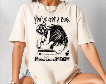 ダークディテクティブアニメグラフィックスウェットシャツ、ゴシックY2Kストリートウェアプルオーバー