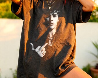 Musik Grafik T-Shirt Vintage Style T-Shirt, doppelseitiges Shirt, Indie Ästhetik Shirt, Streetwear Grafik T-Shirt, Unisex übergroßes Shirt