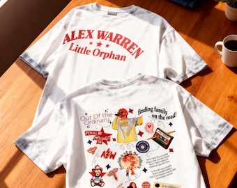 Alex Little Orphan Shirt, doppelseitiges Musik T-Shirt, Alex Warren Fan Shirt, Warren Tour Shirt, Indie Pop Grafik T-Shirt, Unisex Geschenk