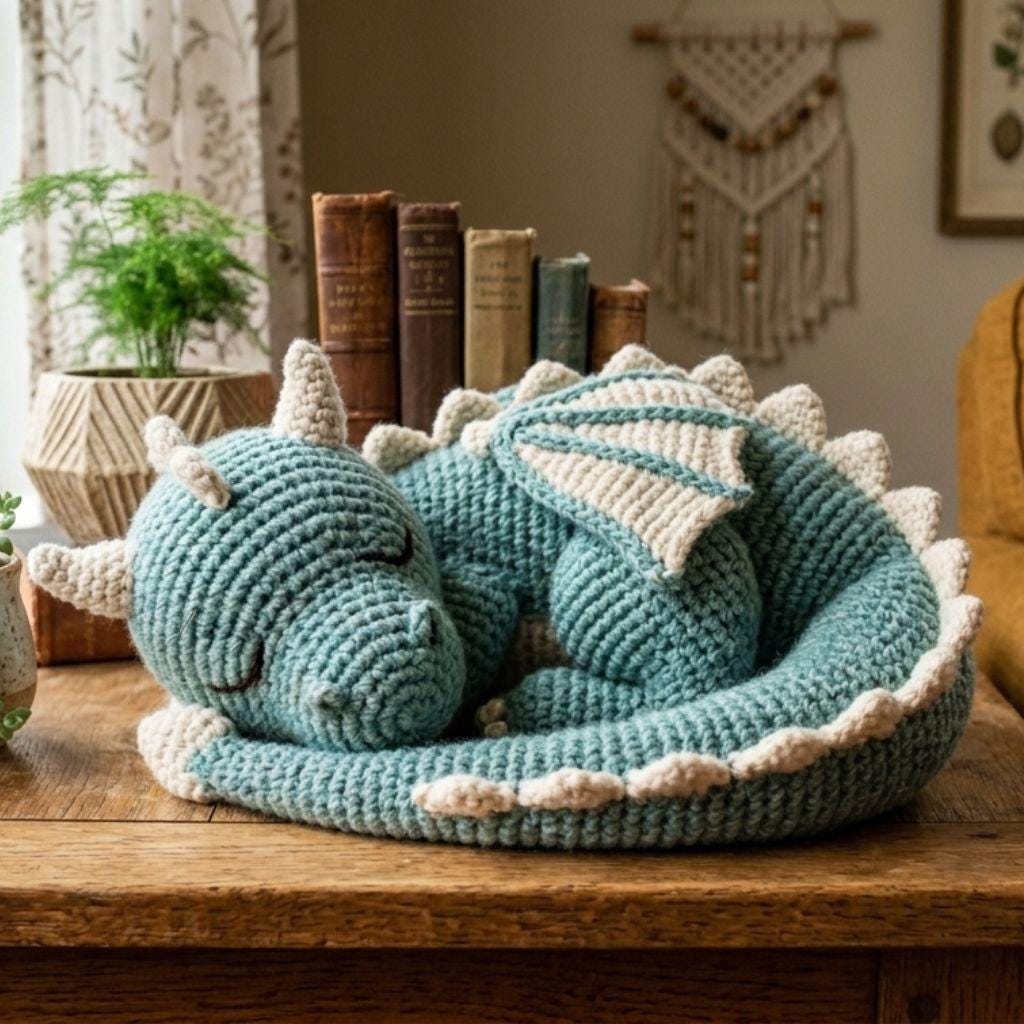 39 Dragon Crochet Patterns: Unleash Your Creativity with These Unique Designs 9 Realistic Sleeping Dragon Crochet Pattern: Fantasy