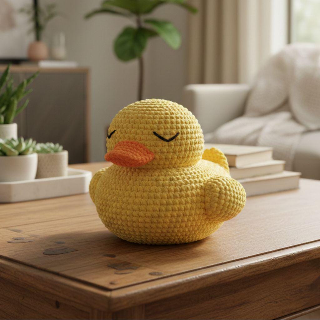 32 Rubber Duck Crochet Patterns for Quirky Handmade Gifts and Cute Decor 9 Sleeping Rubber Duck Crochet Pattern: Beginner Amigurumi