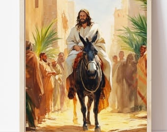 Palm Sunday Wall Art | Jesus Triumphal Entry Digital Download ...