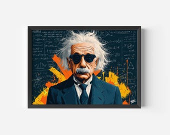 Einstein Street Art Print | Gallery Quality Portrait