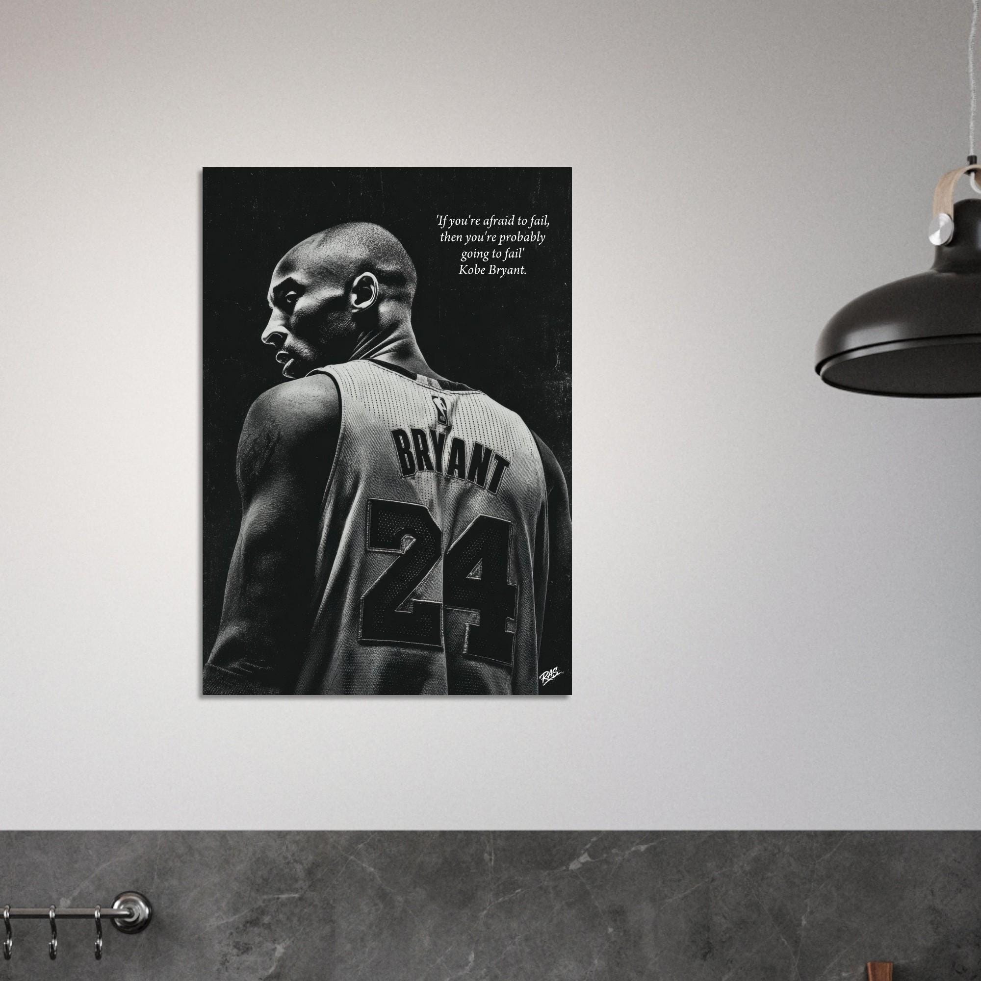 Kobe Bryant 24 Art Print | Black & White Basketball Legend