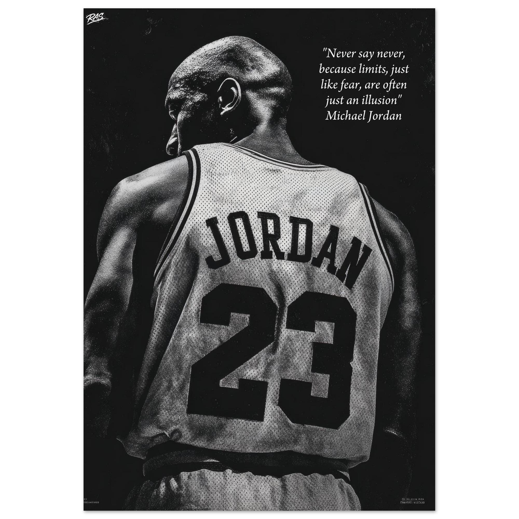 Michael Jordan Art Print | Black & White Basketball Legend