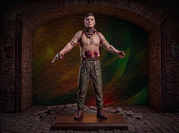 The Immortal Birmingham Gangster Figure - Handmade Retro Mobster Statue, Desk Decor, Hand-Painted Cinematic Art Piece