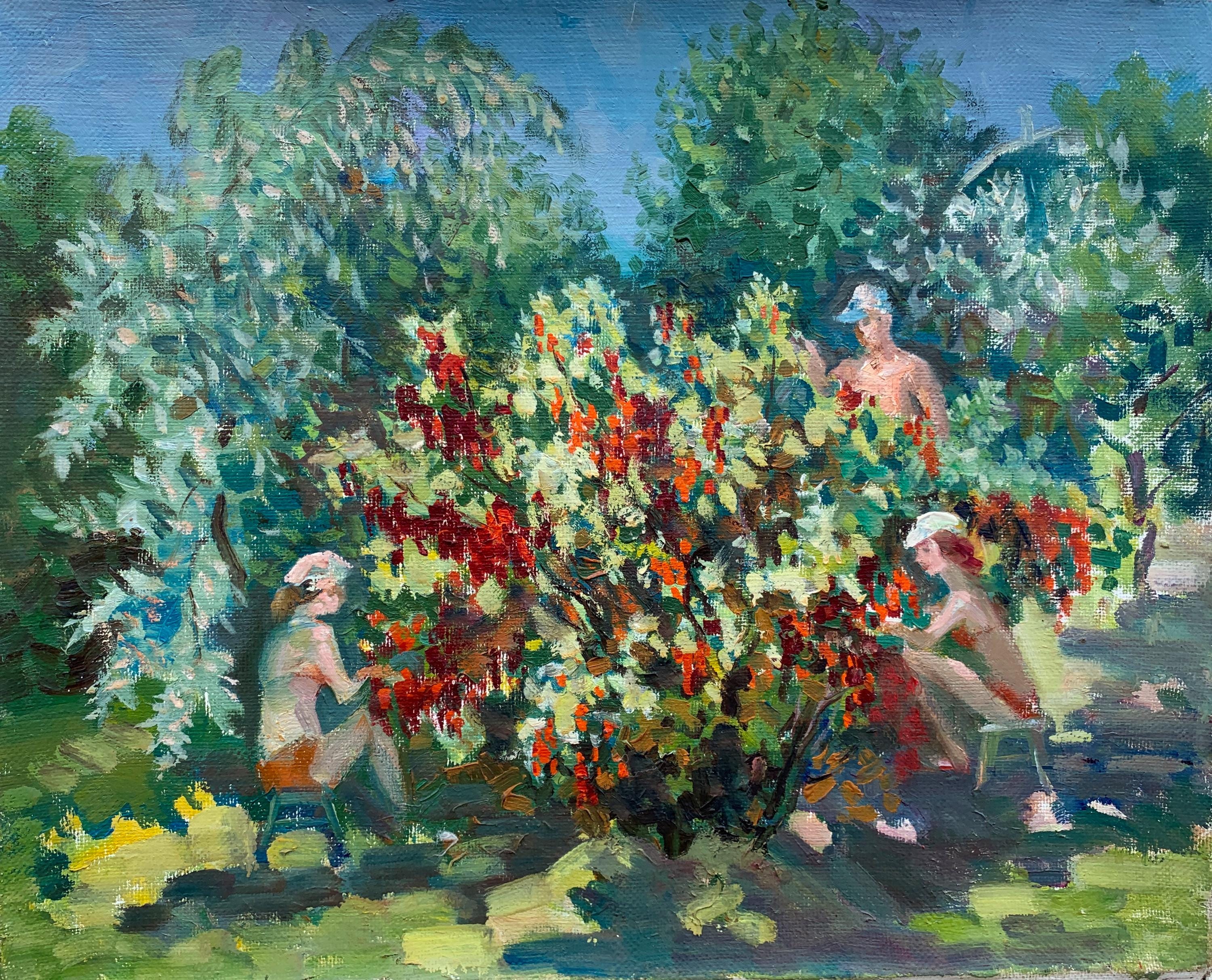 Landscape. Socialist Realism. Original Painting by Ukrainian