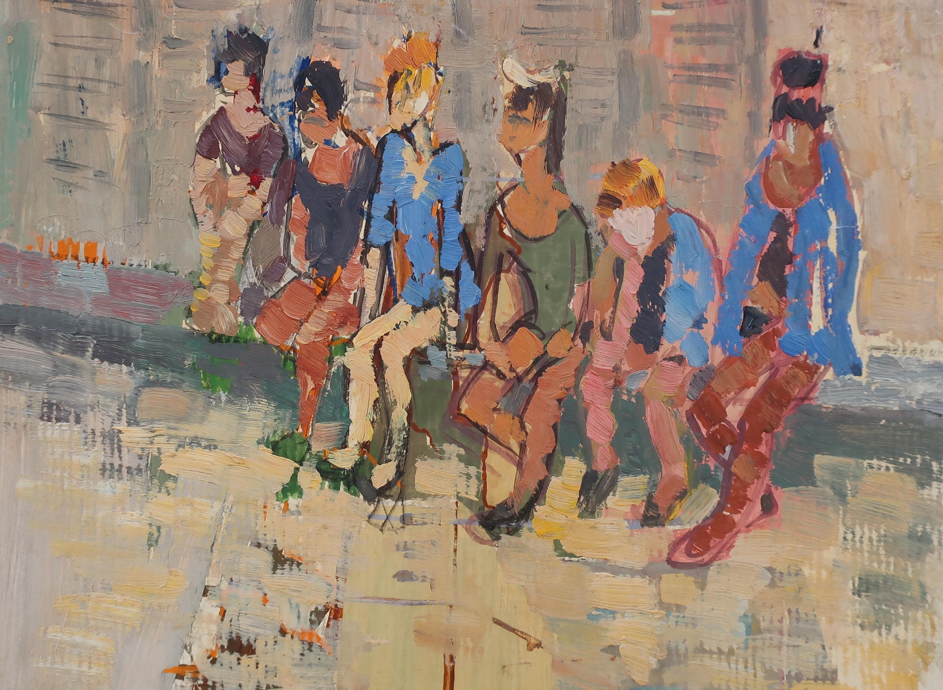 Sketch. Socialist Realism. Original Painting by Ukrainian Artist L