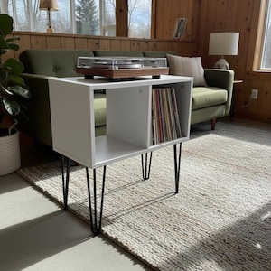 Träställ för vinylspelare • Skivförvaringsskåp • Ljudställ med flera hyllor