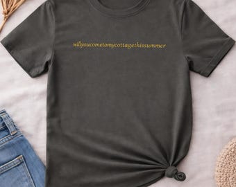 Will You Come To My Cottage This Summer Shirt, Heated Rivalry Tee, Hockey Romance Shirt, Cottagecore Quote T-Shirt, LGBTQ BookTok Gift