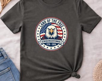 Semiquincentennial 250th Anniversary Shirt 1776 2026, Patriotic Eagle USA Flag Tee, 4th of July Independence Day Shirt