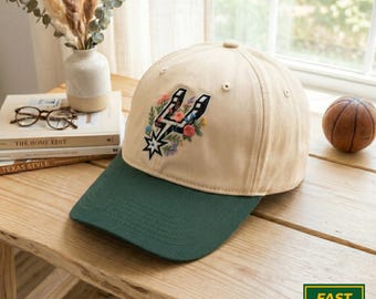 Faux Floral Basketball Trucker Hat, Basketball Hat, Flower Faux Style, Texas Sports Fan Gift, Vintage Aesthetic Hat