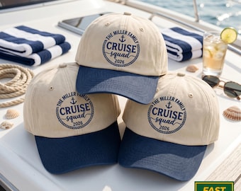 Embroidered Custom Cruise Squad 2026 Trucker Hat, Matching Family Vacation hat