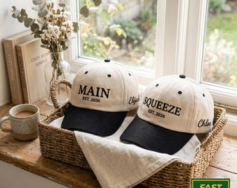 Embroidered Main Squeeze Trucker Hat, Couple Gift, Couple Hat