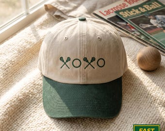 Embroidered Lacrosse XOXO Trucker Hat, Lacrosse Fan Hat, Lacrosse Season, Lacrosse Mom Hat, Cheer Lacrosse Mama,Lacrosse Game Day Gift