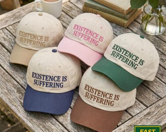 Embroidered Existence Is Suffering Trucker Hat