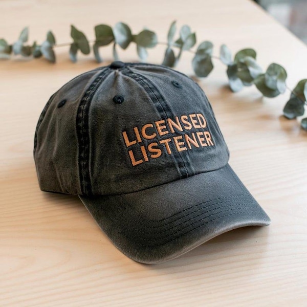 Gorra de algodón lavado para oyente autorizado, gorro de terapia para consejeros de salud mental
