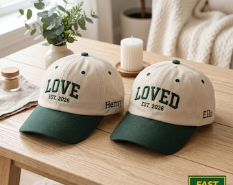 Embroidered Loved Trucker Hat, Love Hat, Gift For Her Hat, Gift For Him Hat, Simple Loved Hat, Minimalist Loved Hat