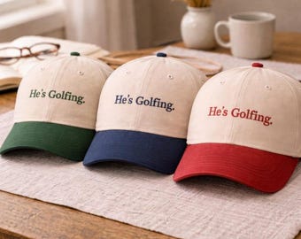 Embroidered Golf Cap, Vintage Dad Hat, Unisex Cotton Baseball Cap, Golfer Gift