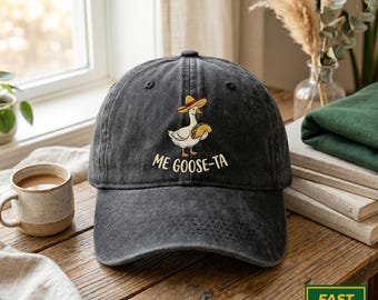 Embroidered Mexican Goose Washed Hat, Funny Goose Hat