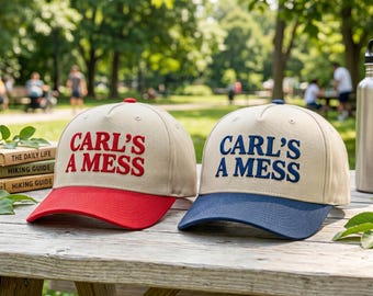 Carls a Mess Embroidered Retro Trucker Cap, Funny Summer Fan Gift, Reality TV Inspired Hat,TV Show Vintage Distressed Snapback,Viral Dad Hat