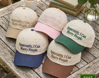Embroidered Apparently I Can Marry People Trucker Hat, Funny Officiant Hat, Marriage License Humor Hat, Wedding Ceremony Officiant Gift
