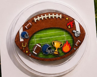 American Football Shaker MagSafe Phone Grip, Football with Mini Moving Charms, Sport Lover Gift, Sports Game Day Accessory, Coach Gift