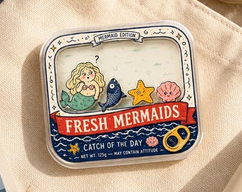 Fresh Mermaids Shaker Phone Grip, Cute Mermaid Acrylic Holder, Mermaid Shaker Magnetic Stand, Ocean Vibe Holder, Gift For Sea Lovers