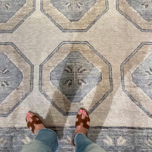 Antiker Oushak Teppich Beige Muted Braun, 9x12 10x12 12x15 Türkischer Teppich, Wollteppiche, Teppich für Wohnzimmer, Wohnkultur Handgeknüpfte Boho Teppiche