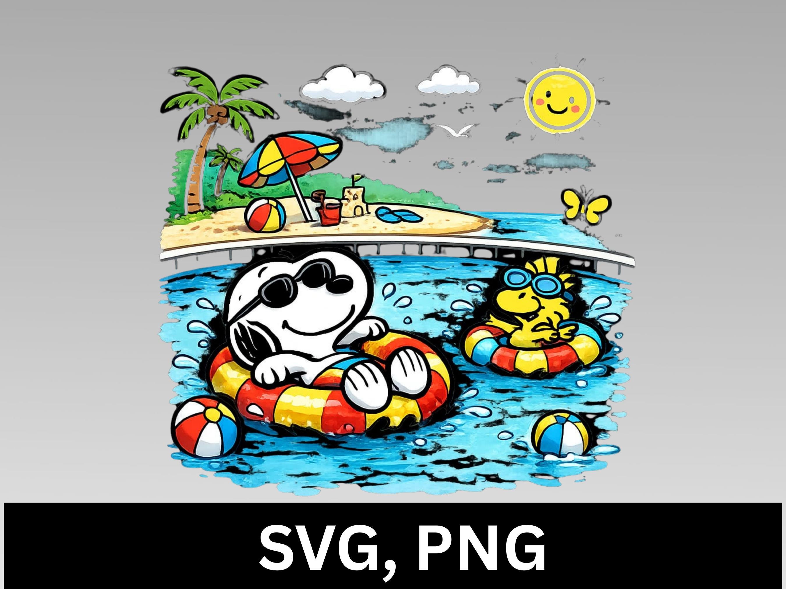 Snoopy Summer Png, Vacation Design, Retro Cartoon Dog Clipart, Summer ...