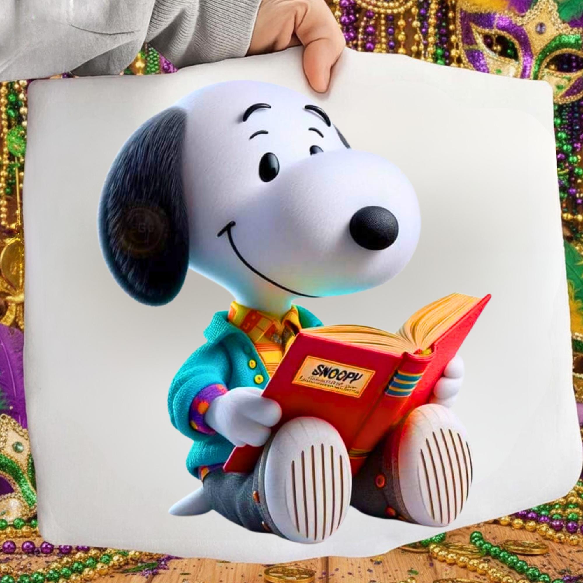 Snoopy Reading Book PNG, Book Lover Cartoon Clipart, Back to