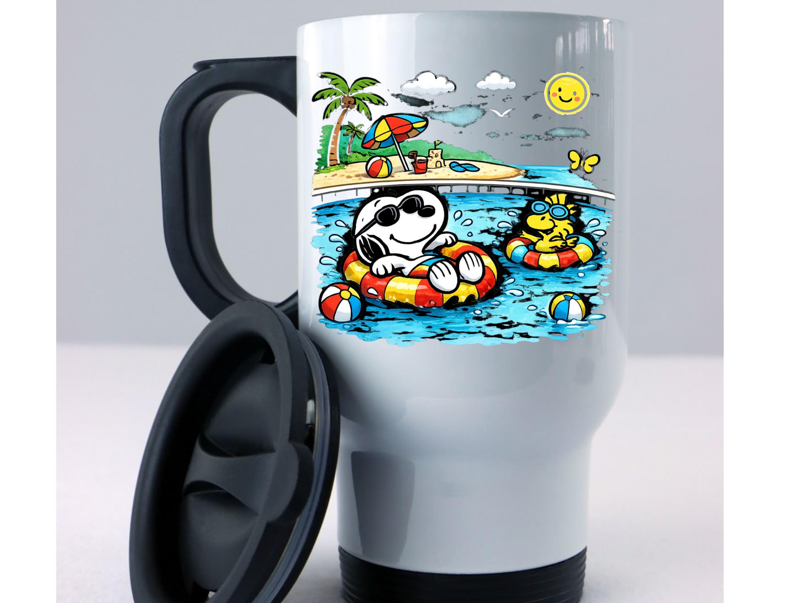 Snoopy Pool Sticker Snoopy Summer Png, Vacation Design, Retro Cartoon Dog Clipart, Summer ...