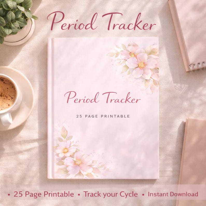 Period Tracker Printable for Women | Menstrual Cycle Planner | PMS ...
